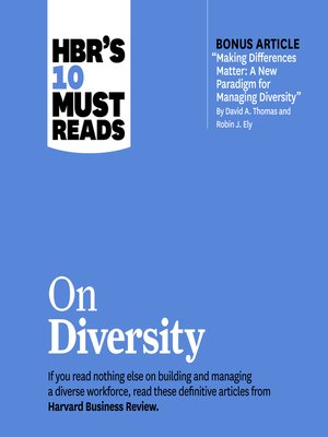 cover image of HBR's 10 Must Reads on Diversity